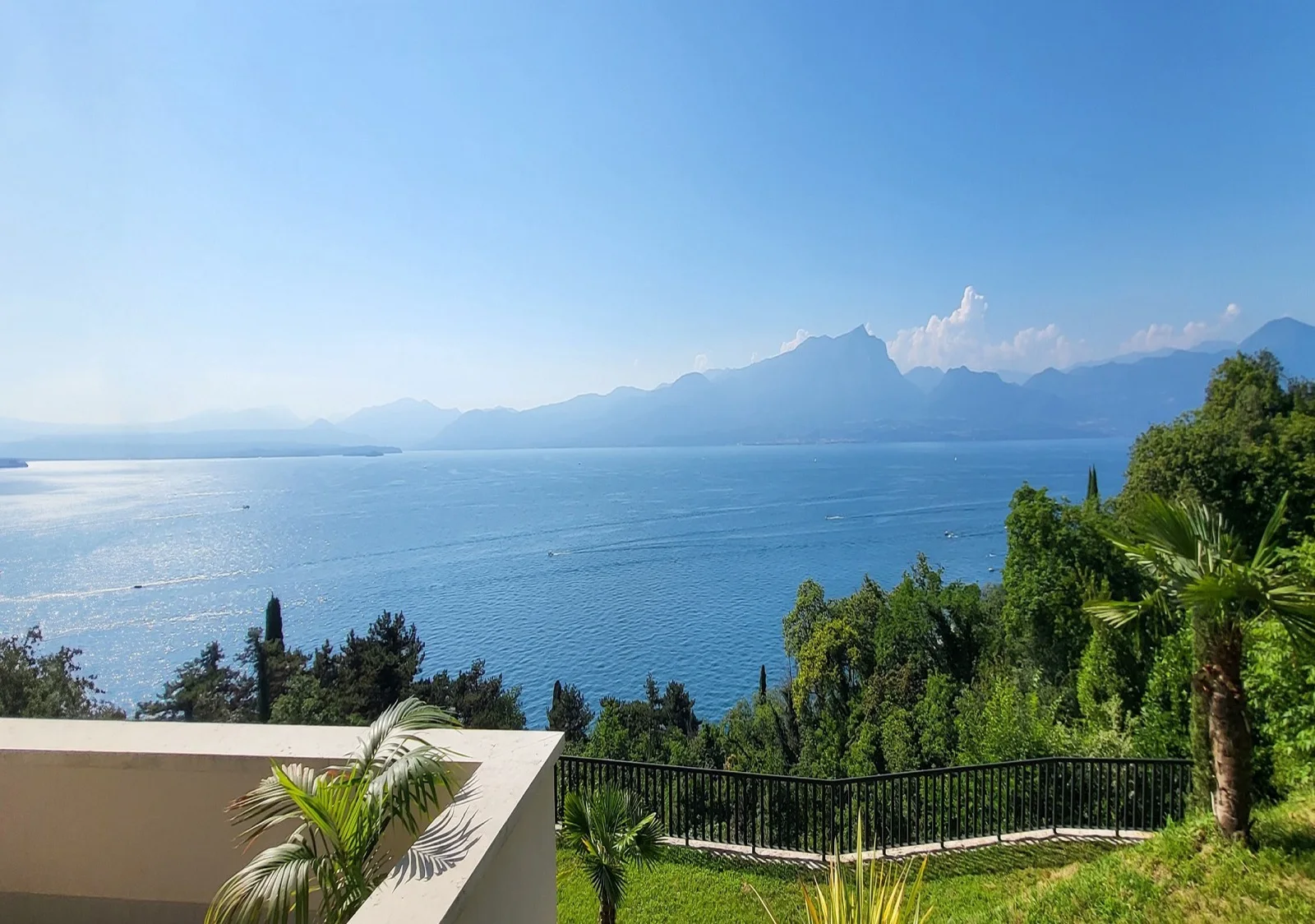 View of the lake and mountains